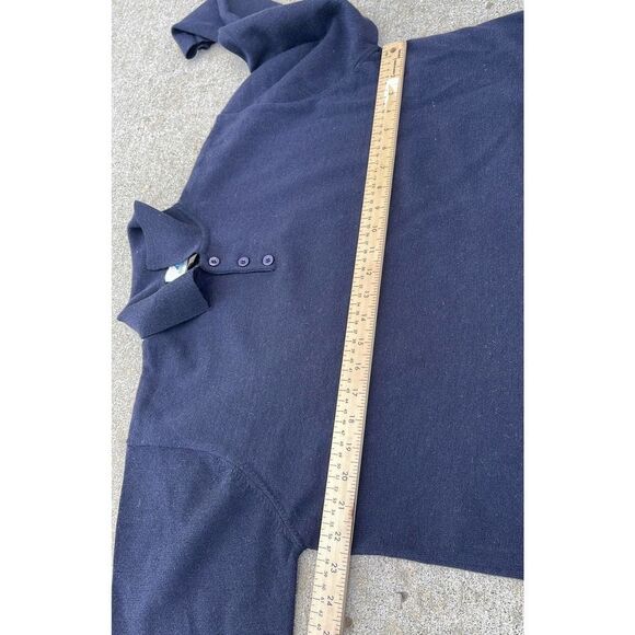 Vintage Expedition Polo mens size large pull over navy blue 100% wool - Picture 5 of 6